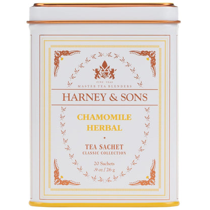 Classic Chamomile Herbal Tea, 20 Sachets in Tin | Egyptian Chamomile Flower Herbal Tea. Naturally Caffeine Free.1