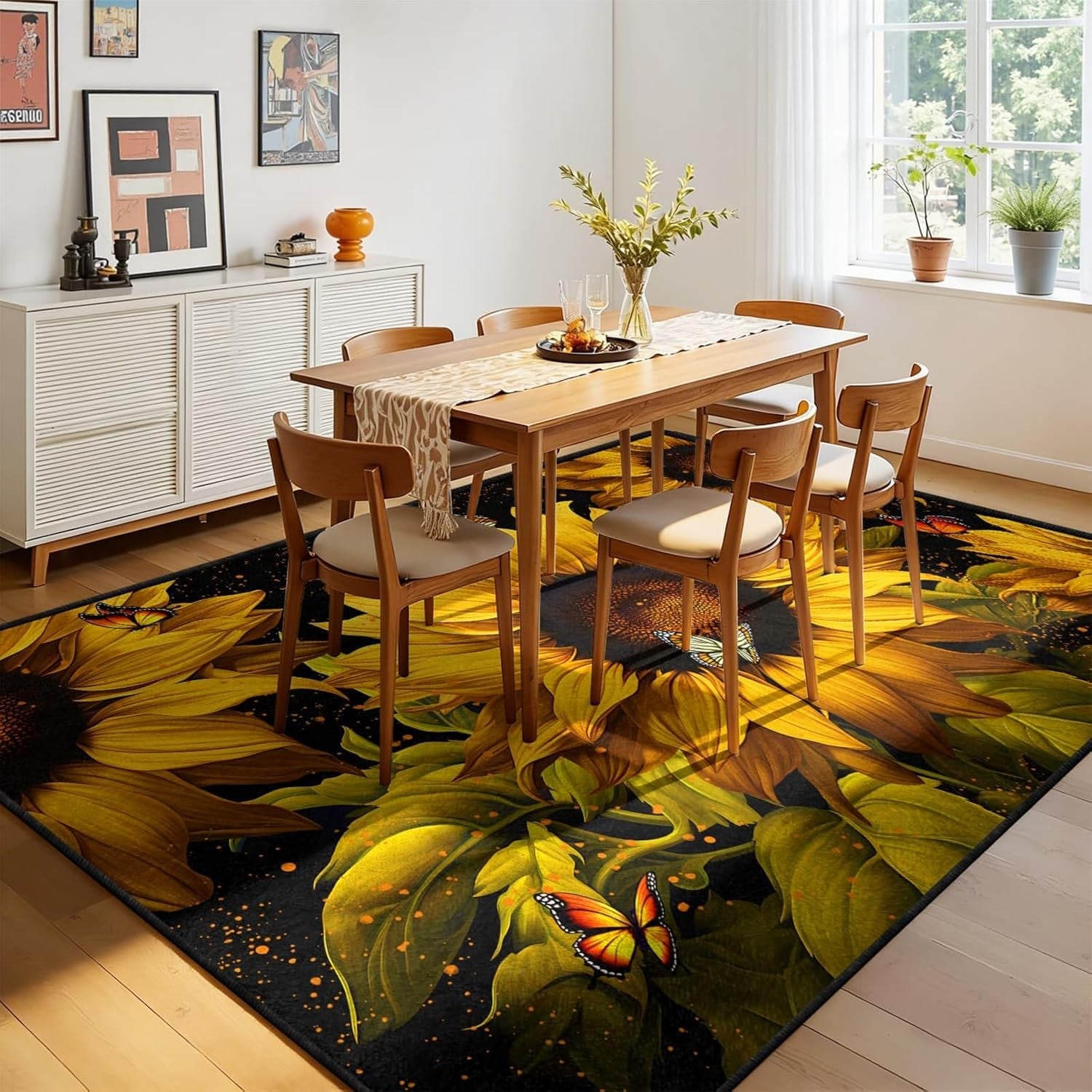 3x4ft-floral-area-rugs-sunflower-jungle-butterfly-rug-sunflower-rug-for-living-room-decoration-in-spring-summer-childrens-bedroom-washable-with-rubber-backing-sun-flower-bathroom-mat