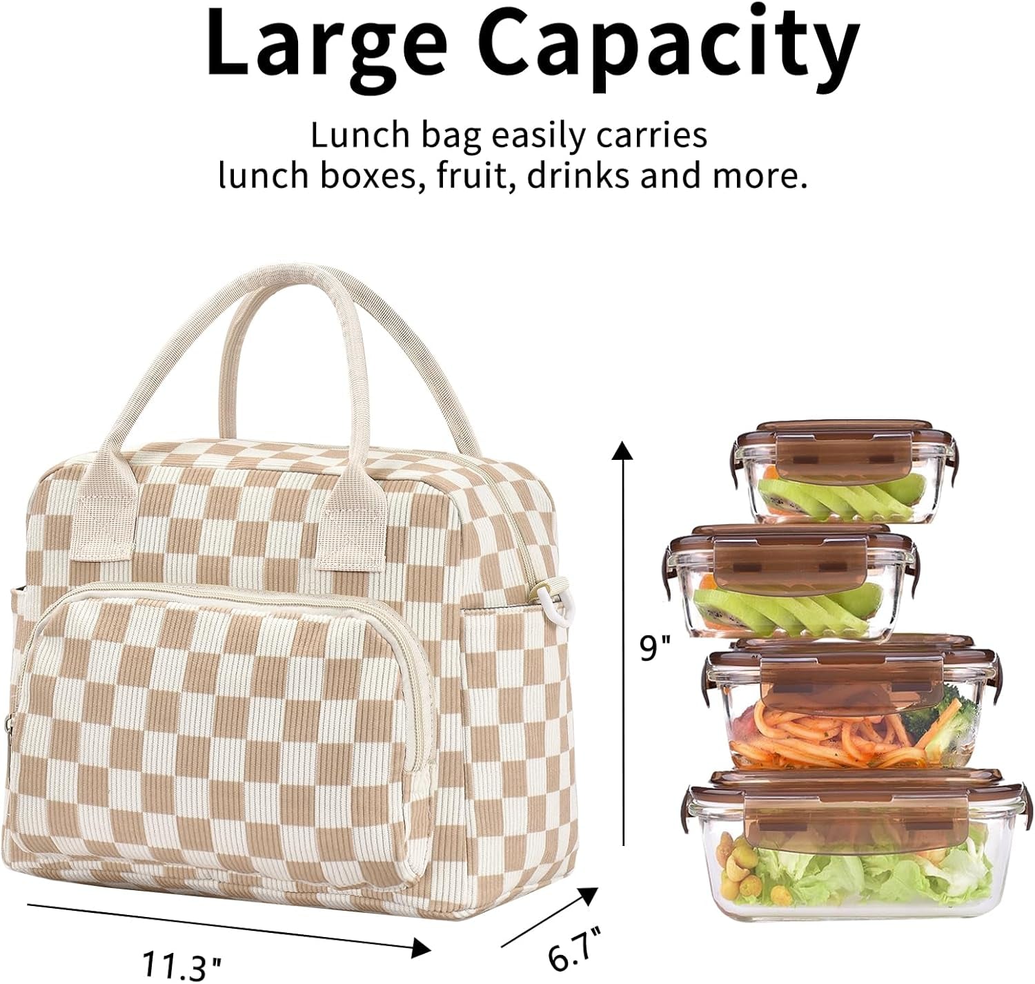 lunch-bag-women-lunch-box-for-women-adult-cute-insulated-lunch-bag-lager-cooler-lunch-tote-bags-for-work-picnic-beige-brown-plaid