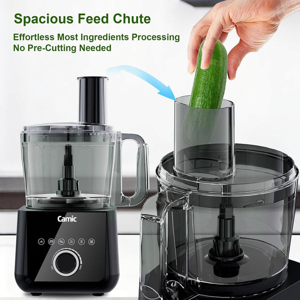 Food Processor and Blender for Home Use, 600W, Blending, Grinding, Shredding, Slicing, Doughing, Meat and Vegetable Chopping, Ice Crushing, 6 Presets, Easy to Operate and Clean (Upgrade Version)7
