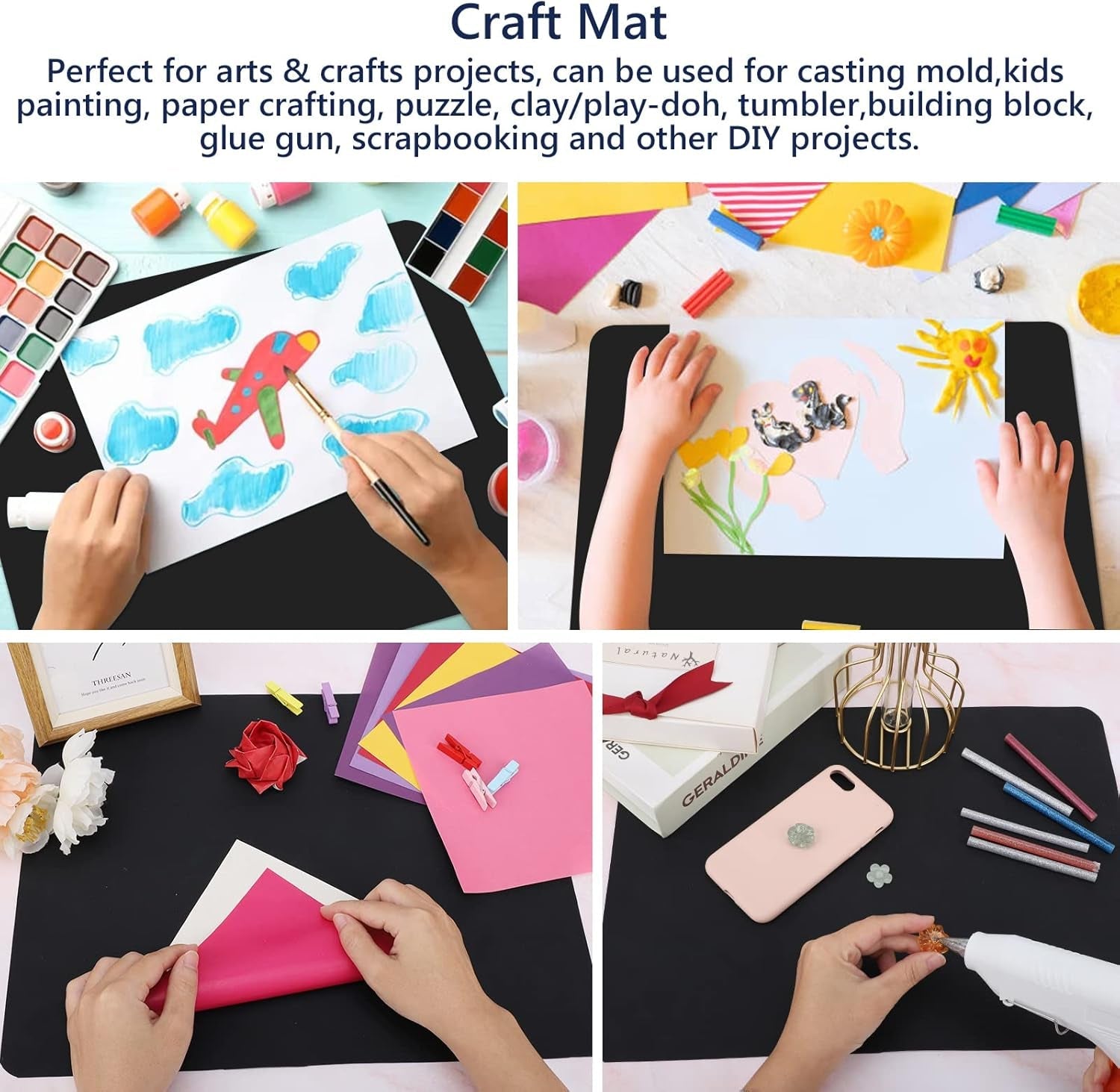 2-pack-silicone-crafting-mats-15-7-x-11-8-silicone-mat-for-crafts-large-heat-resistant-sheet-for-jewelry-casting-epoxy-resin-painting-counter-table-protector-placemat-nonstick-black