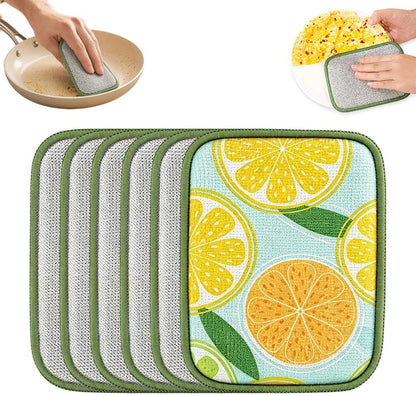 Multipurpose Steel Wire Cleaning Cloth,2026 NEW Double-Sided Scrub Rag for Kitchen Pots Pans Wet Dry，6Pcs1
