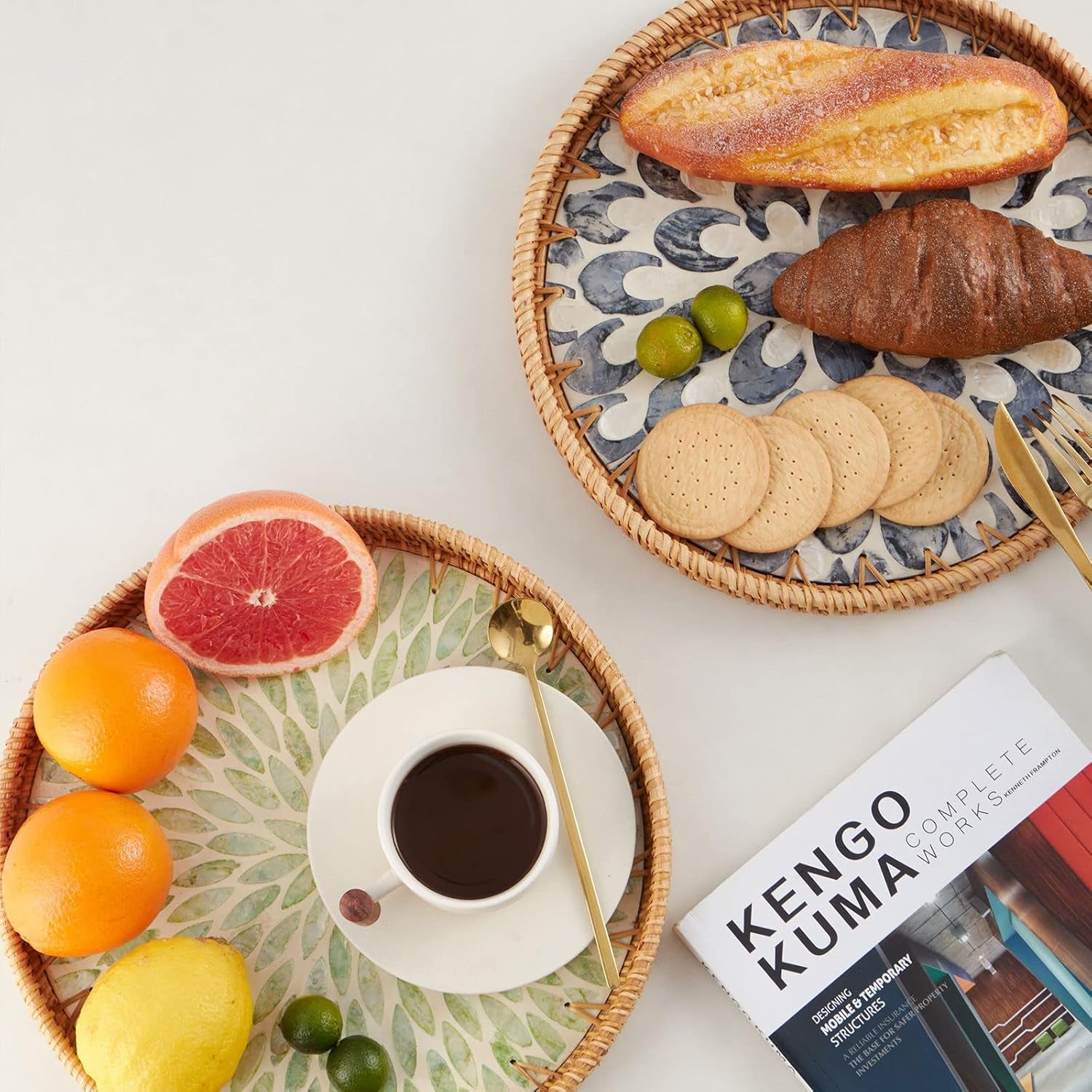 round-rattan-tray-with-mother-of-pearl-inlay-rattan-serving-tray-with-wooden-base-decorative-wicker-basket-for-table-decor-storage-and-display-of-coffee-bread-food-fruit-leaf