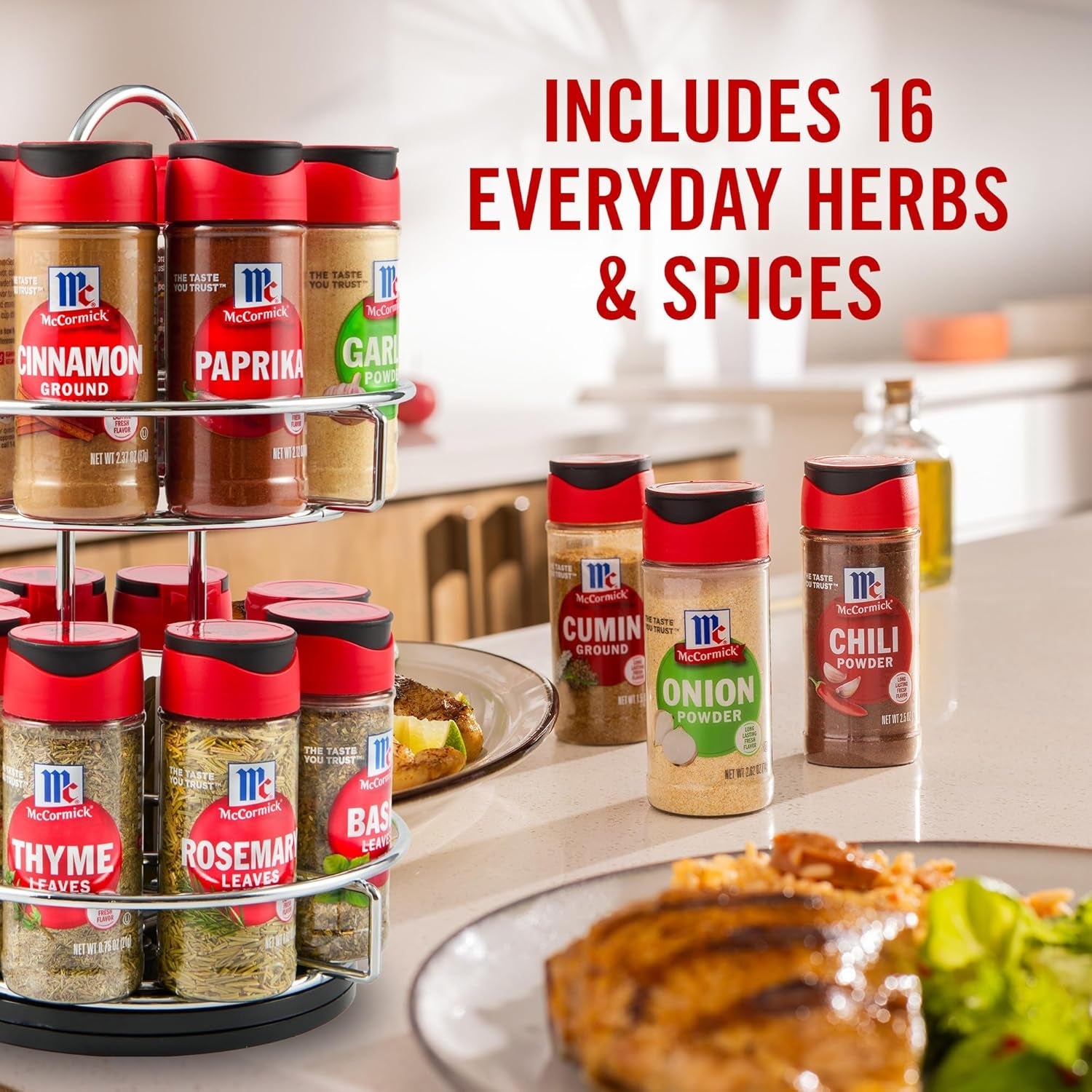 spice-rack-two-tier-chrome-featuring-16-herbs-spices-for-everyday-cooking-great-gift-for-housewarming-wedding-bridal-shower-26-09-oz
