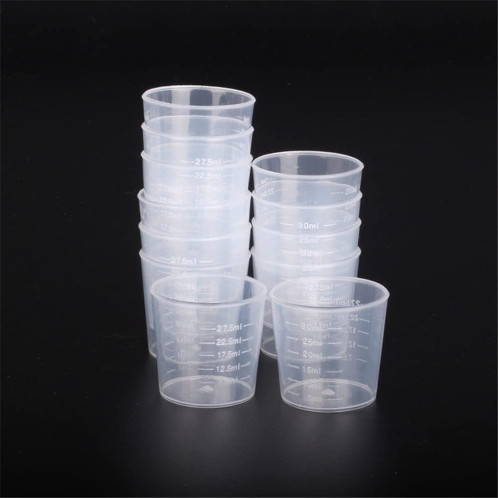 10pcs-30ml-plastic-liquid-measuring-cups-transparent-clear-plastic-graduated-kitchen-cooking-medicine-measure-tool