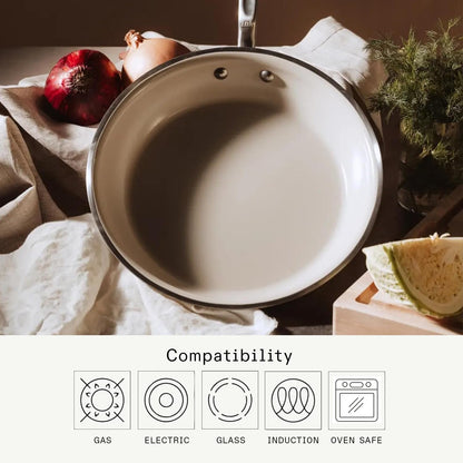 Made in Cookware - 12" Ceramiclad 2.0 Non Stick Frying Pan (Stainless Handle) - 5-Ply Stainless Clad with Stay-Cool Handle - Professional Cookware - Crafted in Italy - Induction Compatible4