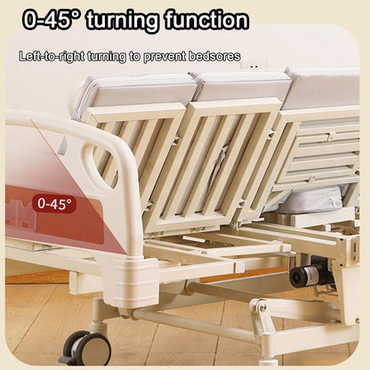 Adjustable Tilting Design Electric Hospital Beds with Exercise Handles for Home Use for Elderly Post-Surgery Use, Motor Control & Central Locking System (Bed)4