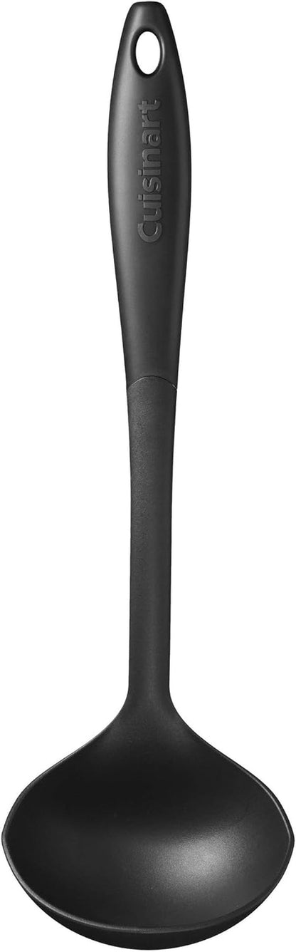 Nylon Kitchen Tool Set, 4-Piece Black – Slotted Turner, Solid Spoon, Slotted Spoon & Ladle, Nonstick-Safe, Heat Resistant to 400F, Dishwasher Safe5