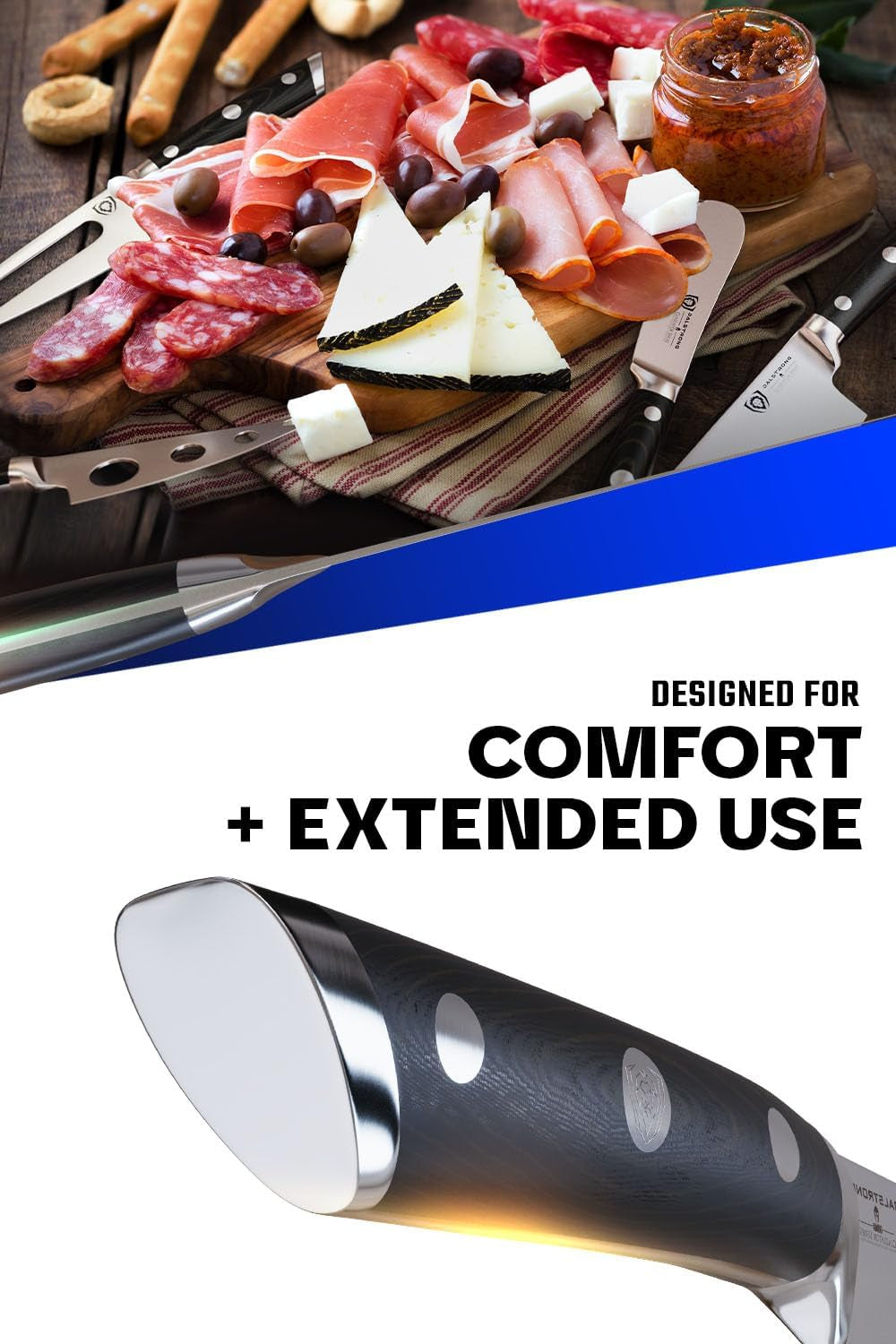 charcuterie-cheese-knife-set-4pc-gladiator-series-elite-mini-cleaver-serrated-round-tip-forked-cheese-knives-set-g10-handle-soft-hard-cheese-sheath-nsf-certified