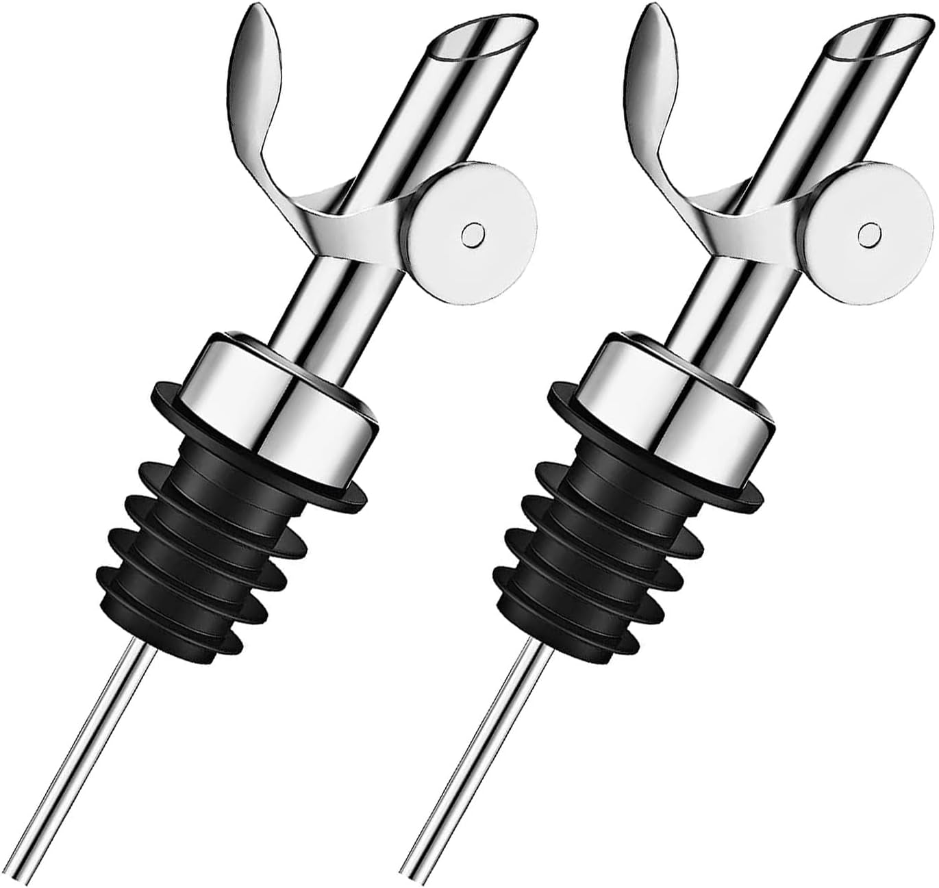 2-pack-liquor-pour-spout-auto-flip-olive-oil-dispenser-spout-pour-spout-for-liquor-bottles-olive-oil-spout-bottle-pourers-for-alcohol-wine-syrup-home-bar-accessories-silver