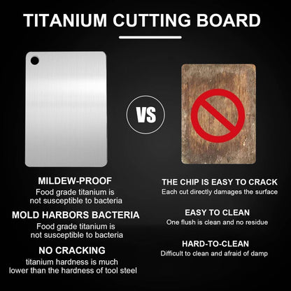 Katori Titanium Cutting Board,100% Pure Titanium Cutting Boards for Kitchen Non Toxic,Double Sided Dishwasher Safe Cutting Board for Meat,Fruits and Vegetables,Easy to Clean(1Pc-L:15.35 * 11.02)6