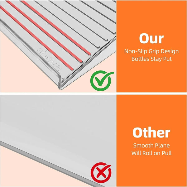 Clear Spice Drawer Organizer, 4 Tier- 2 Set (8 Packs) Spice Rack for Drawer, Expandable from 11" to 22" Kitchen Seasoning Organizers and Storage for Drawer (Jars Not Included)6