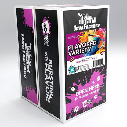 Flavored Coffee Pods, Assorted Sampler, Variety Pack, Compatible with K Cup Brewers Including 2.0, 40 Count2