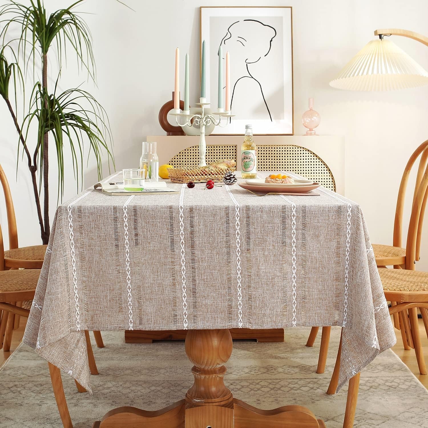 60-x-84-inches-farmhouse-style-linen-tablecloths-wrinkle-resistant-washable-dining-room-table-cloths-for-rectangle-tables-hemstitch-light-coffee