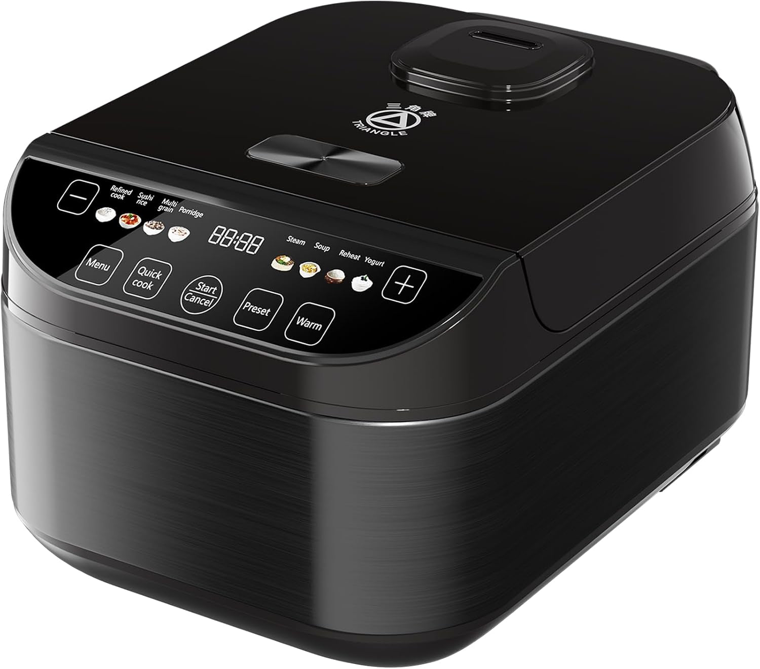 smart-rice-cooker-6-cups-uncooked-fuzzy-logic-rice-maker-one-touch-cooking-with-non-stick-inner-pot-steamer-quick-cook-timer-auto-keep-warm-feature-black