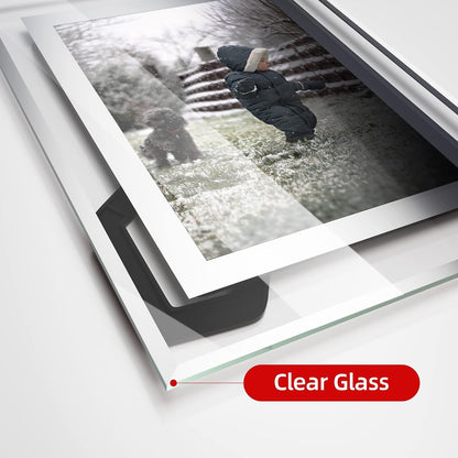 5X7 Picture Frames - Glass Photo Frame for Tabletop/Desktop Display, Horizontal/Vertical Orientation, Silver Finish6