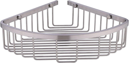 304 Stainless Steel Shower Caddy Corner Basket Shelf Bathroom Organizer Wall Mounted Storage, Brushed Nickel1