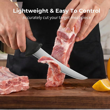 ZHANG XIAO QUAN Fillet Knife 6", High Carbon Stainless Steel Sharp Boning Knife, Ergonomic Handle for Meat and Poultry5
