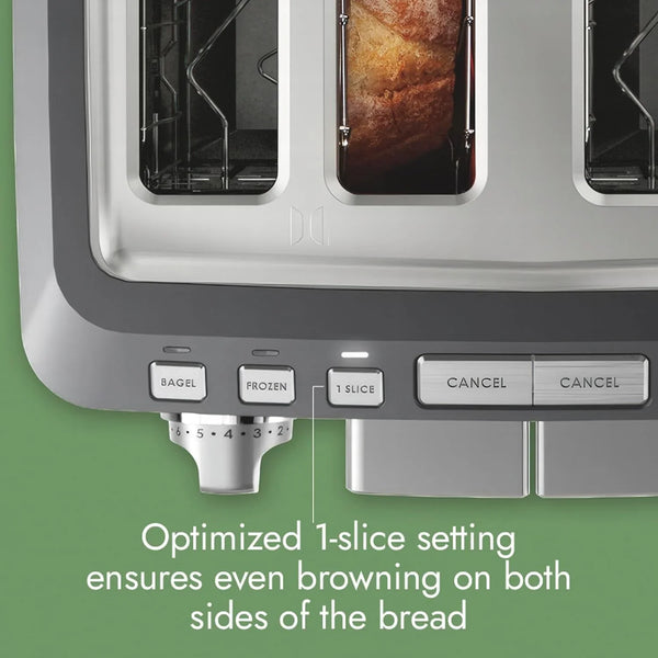 Toaster, 4-Slice Toaster with Bagel Function and Two 7-Setting Shade Selectors, the Four Slice, 1800 Watts, Stainless Steel, Professional Series, LTSTR5045