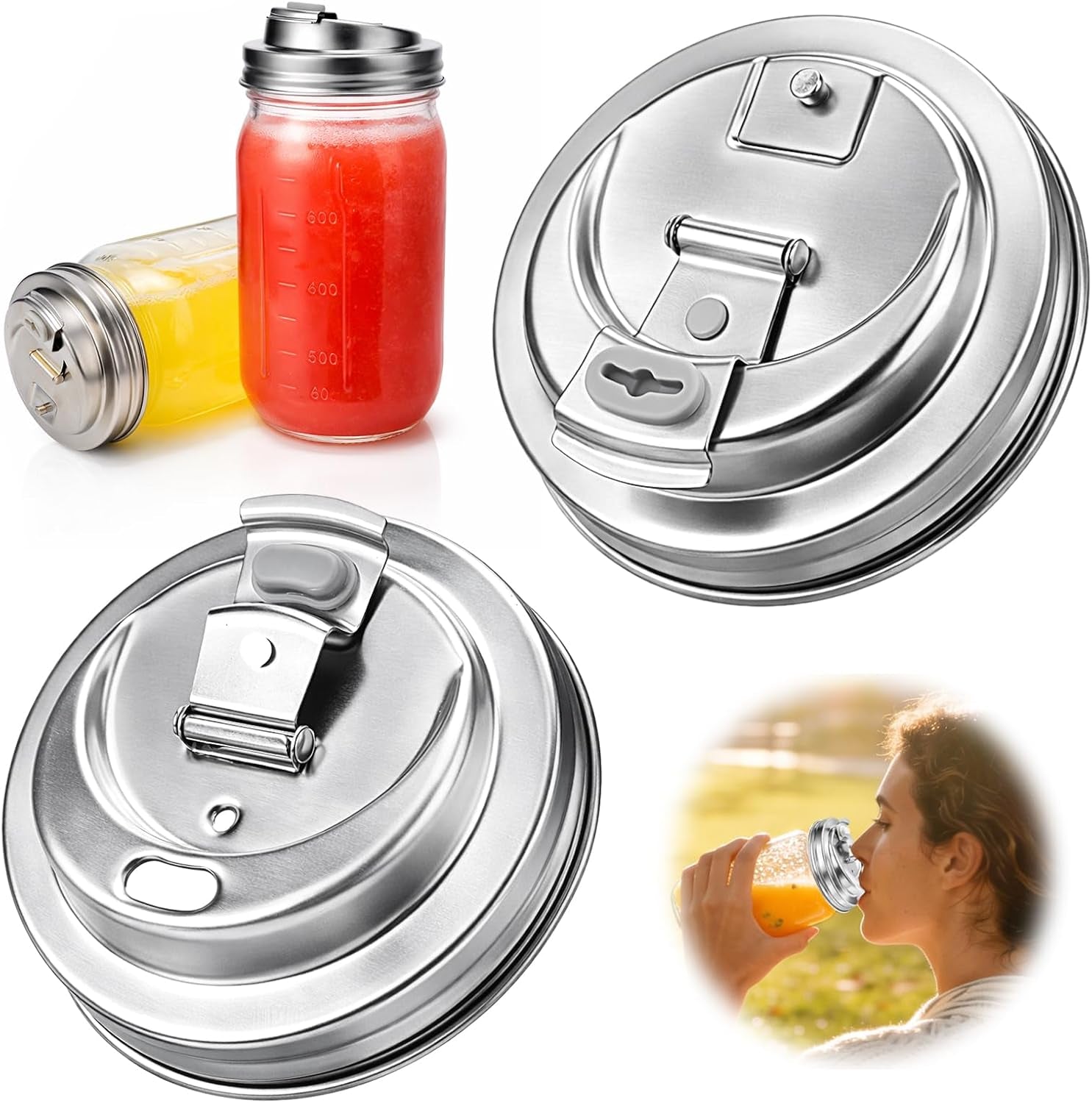 wide-mouth-mason-jar-drinking-lids-stainless-steel-sip-lid-2-pcs-mason-jar-drink-lids-for-iced-coffee-smoothies-cold-drinks-leak-resistant-reusable-heavy-duty-metal