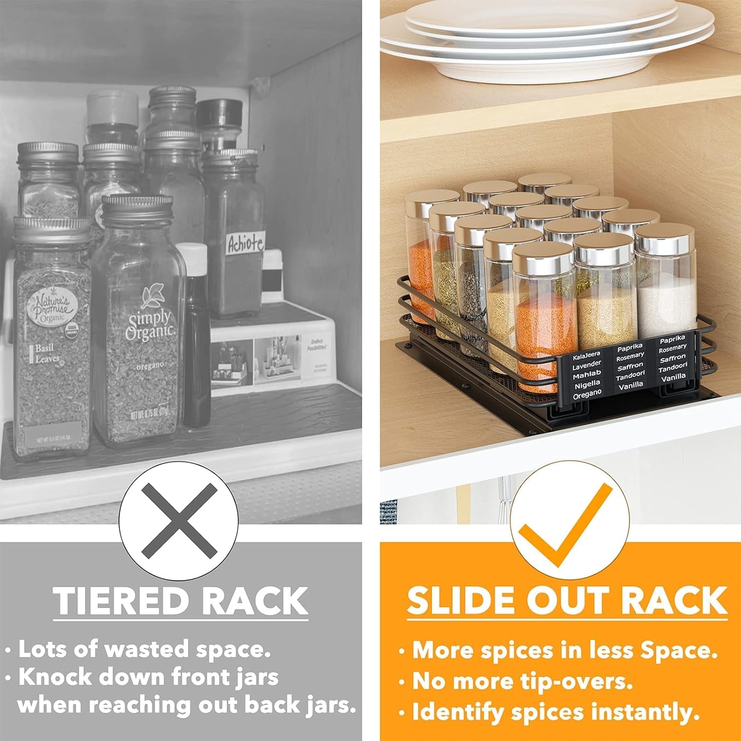 pull-out-spice-rack-organizer-for-cabinet-heavy-duty-slide-out-seasoning-kitchen-organizer-cabinet-organizer-with-labels-and-chalk-marker-6-5-w-x10-75-d-x2-5-h-1-drawer-1-tier