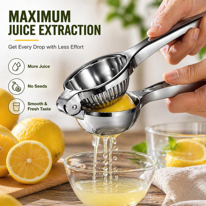 Premium Lemon Squeezer, Large Heavy Duty Handhelp Juicer for Lemon, Metal Hand Press Citrus Juicer, Lime Squeezer Bar Tool, Manual Citrus Press | Large Bowl Ergonomic Handle Easy Handheld Press for Lemons and Limes3