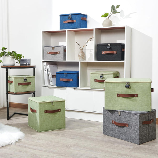 Lockable Storage Bins Box with Zipper Lid Combination Lock6