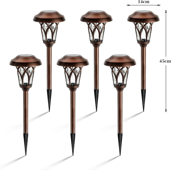 Solar Pathway Lights Outdoor, Metal Glass & ABS Landscape Lights3
