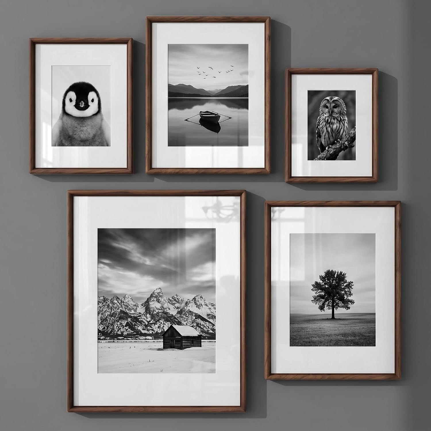 5x7-picture-frame-solid-walnut-wood-frame-with-mat-for-4x6-photo