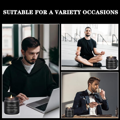 10 Pack Scented Candles for Men, Masculine Candle Gift Set with Woody & Fresh Scents, Soy Wax Aromatherapy Candles for Home, Gifts for Him, Boyfriend, Father'S Day5