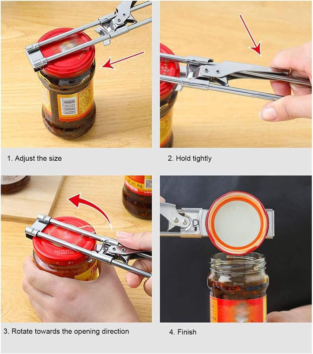 master-jar-bottle-opener-adjustable-multifunctional-stainless-steel-can-opener-jar-lid-gripper-manual-kitchen-accessories-silver