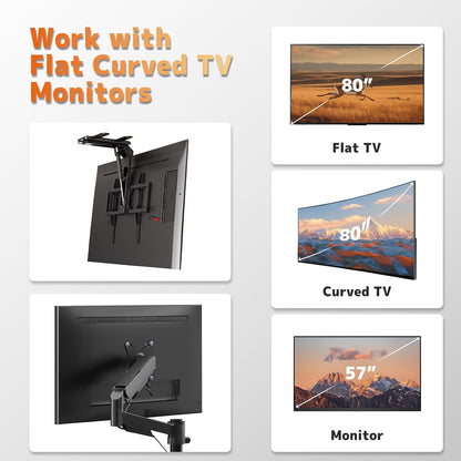 Universal TV Mounting Hardware Screw Kit, M4-M8 Screws for VESA Mounts | Black Screws, Complete Set Includes Bolts, Washers and Spacers, Fits Most Tvs/Monitors up to 80 Inches,Organized Storage Case4