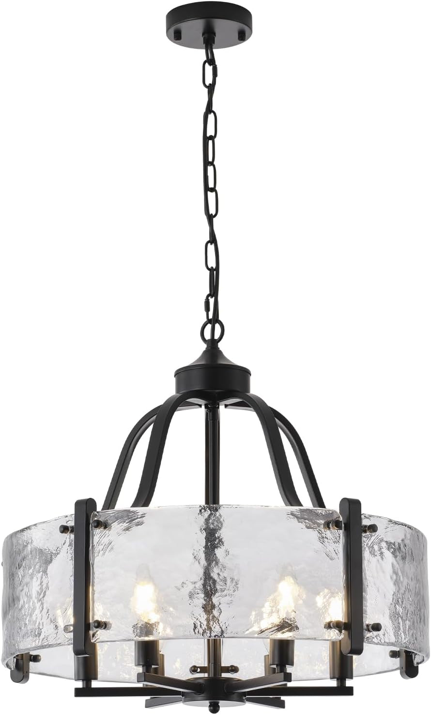 water-textured-glass-chandelier-22-black-round-dining-room-light-fixture