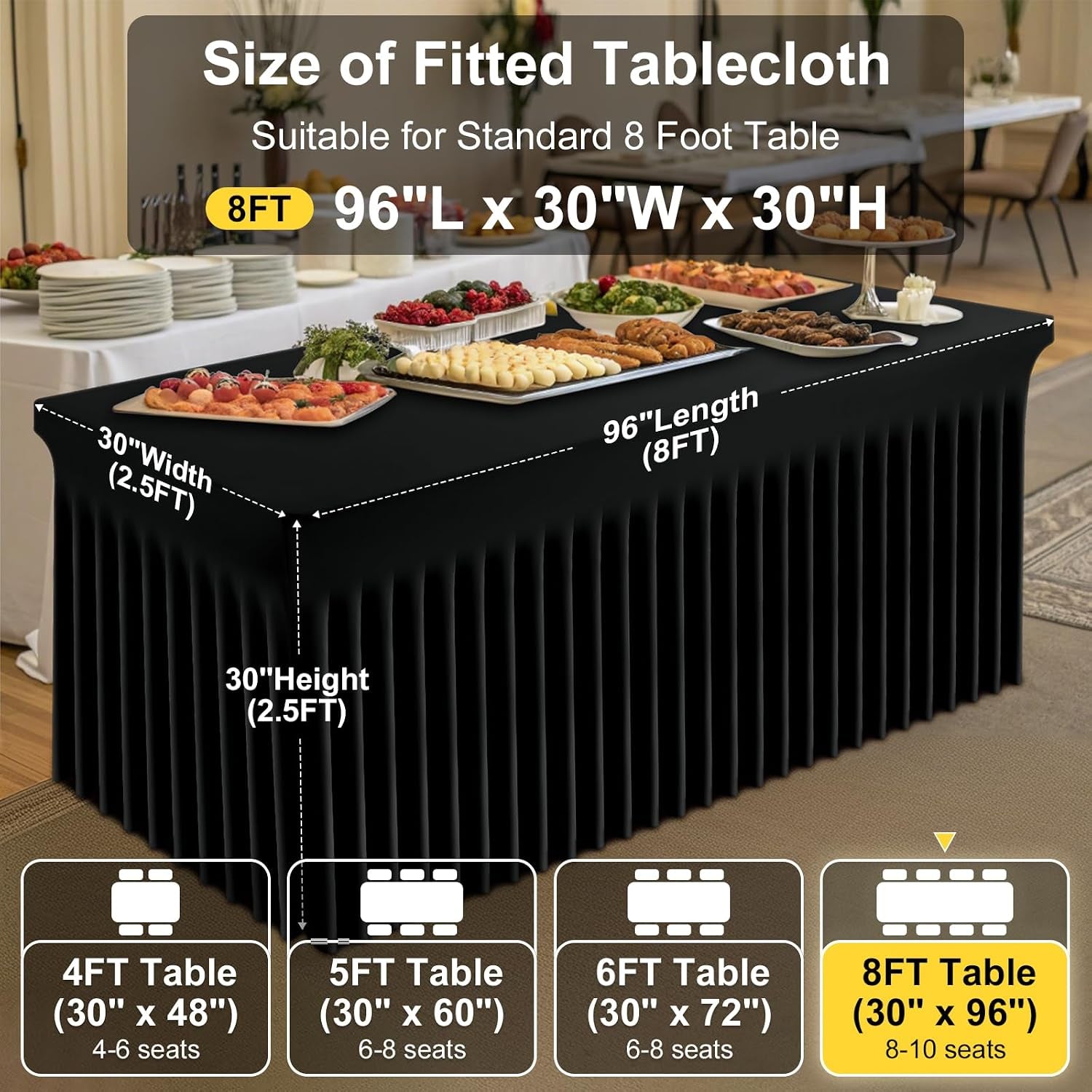 2-pack-spandex-elastic-fitted-table-cloth-skirt-for-8ft-table
