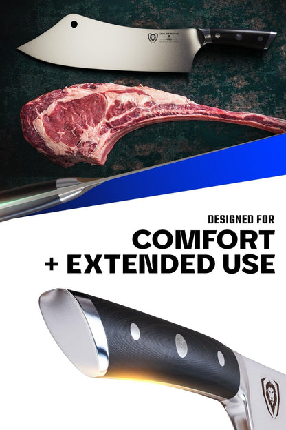 Chef & Cleaver Hybrid Knife - 12 Inch Extra-Large - the Crixus - Gladiator Series Elite - HC German Steel - G10 Handle - Heavy Duty - W/Sheath - NSF Certified4