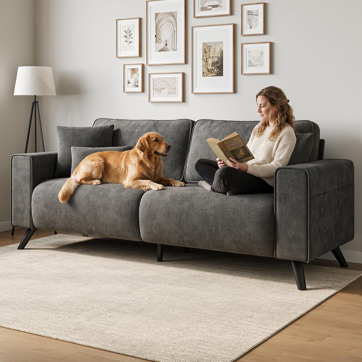 85-loveseat-sofa-chenille-couch-with-deep-seat-dark-grey