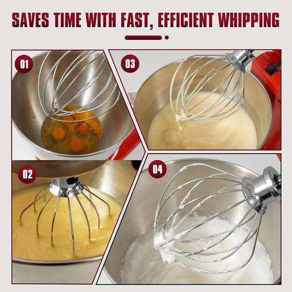 Whole Stainless Steel K45WW Whisk Attachment for Kitchenaid 4.5-5 Tilt-Head Mixer, Dishwasher Safe Wire Whip for Kitchen Aid6