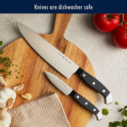 Henckels Statement 15-Pc Knife Block Set, Razor-Sharp, German Engineered | Informed by 100+ Years of Mastery. Dishwasher Safe, Comfortable Grip Ideal for Everyday Cooking. High Quality Stainless Steel10