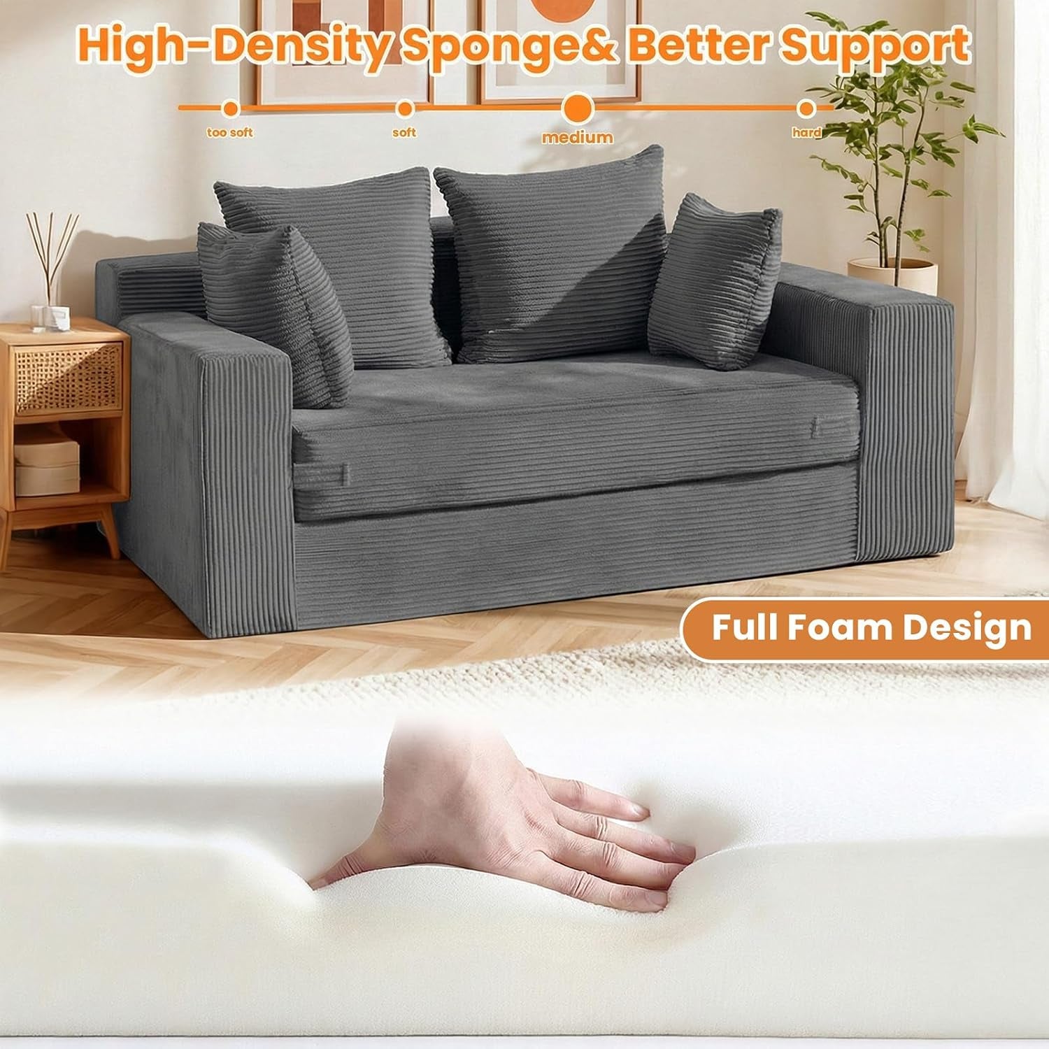 winzon-boneless-loveseat-3-in-1-convertible-sofa-bed-sleeper-sofa-floor-futon-bed-with-4-pillows-55-grey-boneless-couch-for-living-room-guest-room-small-space-no-assembly-required-corduroy