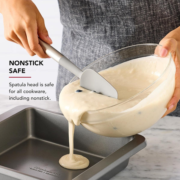 Kitchenaid Spoon Spatula with Curved Edges and Stainless Steel Handle, Nonstick Safe, Durable, Dishwasher Safe4