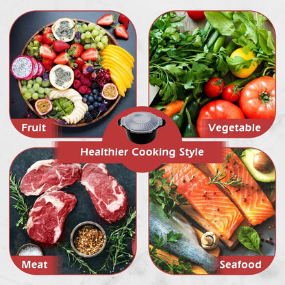 Professional Small Micro Cookware 1 Quart, Microwave Steamer for Vegetables, Microwave Cooker - BPA Free, Dishwasher Safe8