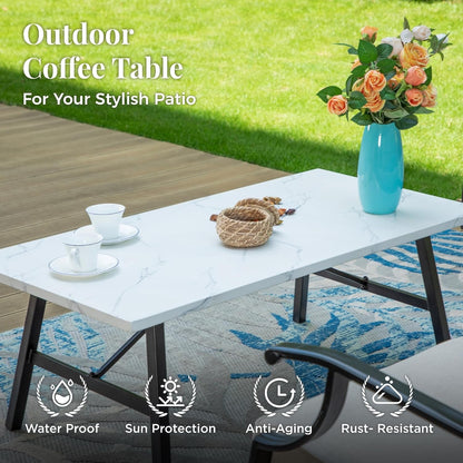 6-Piece Patio Conversation Set, Coffee Table, E-Coated Frame5