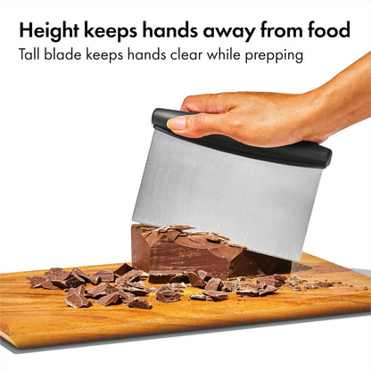 OXO Good Grips Multi-Purpose Scraper & Chopper | Dough Cutter for Pizza, Bread and Cookie Dough, Multi-Purpose Vegetable Chopper, Dishwasher-Safe, Pastry Scraper6