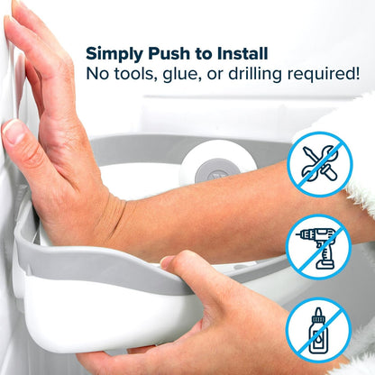 Corner Suction Cup Shower Caddy, Holds up to 22 Lbs, White2