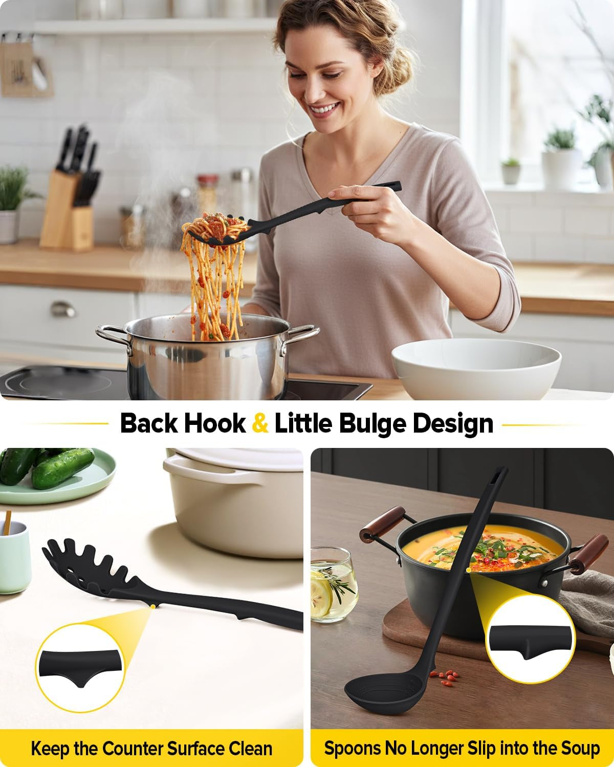 silicone-cooking-utensils-set-9-pcs-heat-resistant-kitchen-utensils-with-back-hooks-bpa-free-kitchen-tools-with-spatulas-spoons-skimmer-and-pasta-fork-for-non-stick-cookware-black