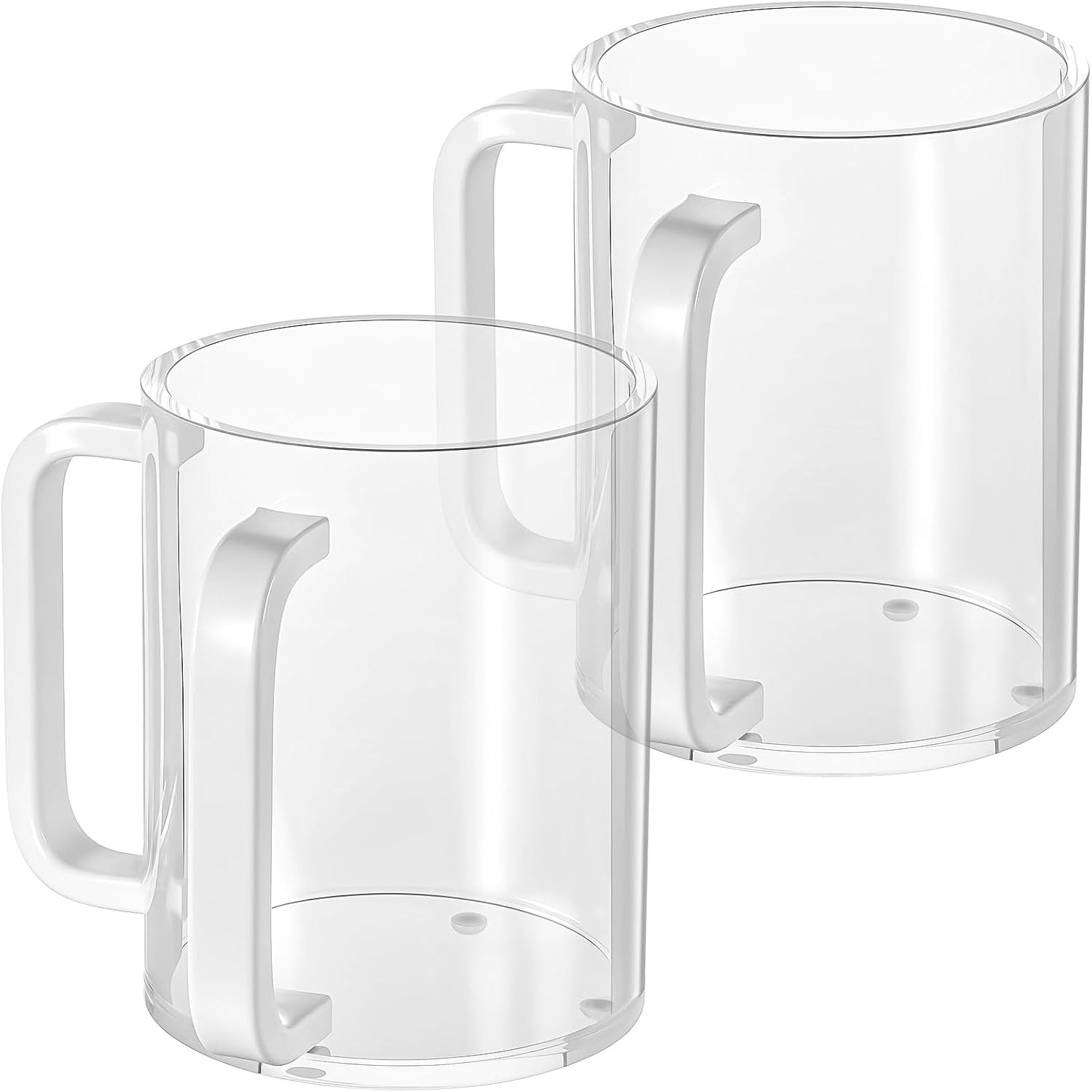 2-pcs-judaica-hand-washing-cup-with-dual-handles-5-acrylic-clear-netilat-yadayim-cup-lota-for-bathroomwhite-handle
