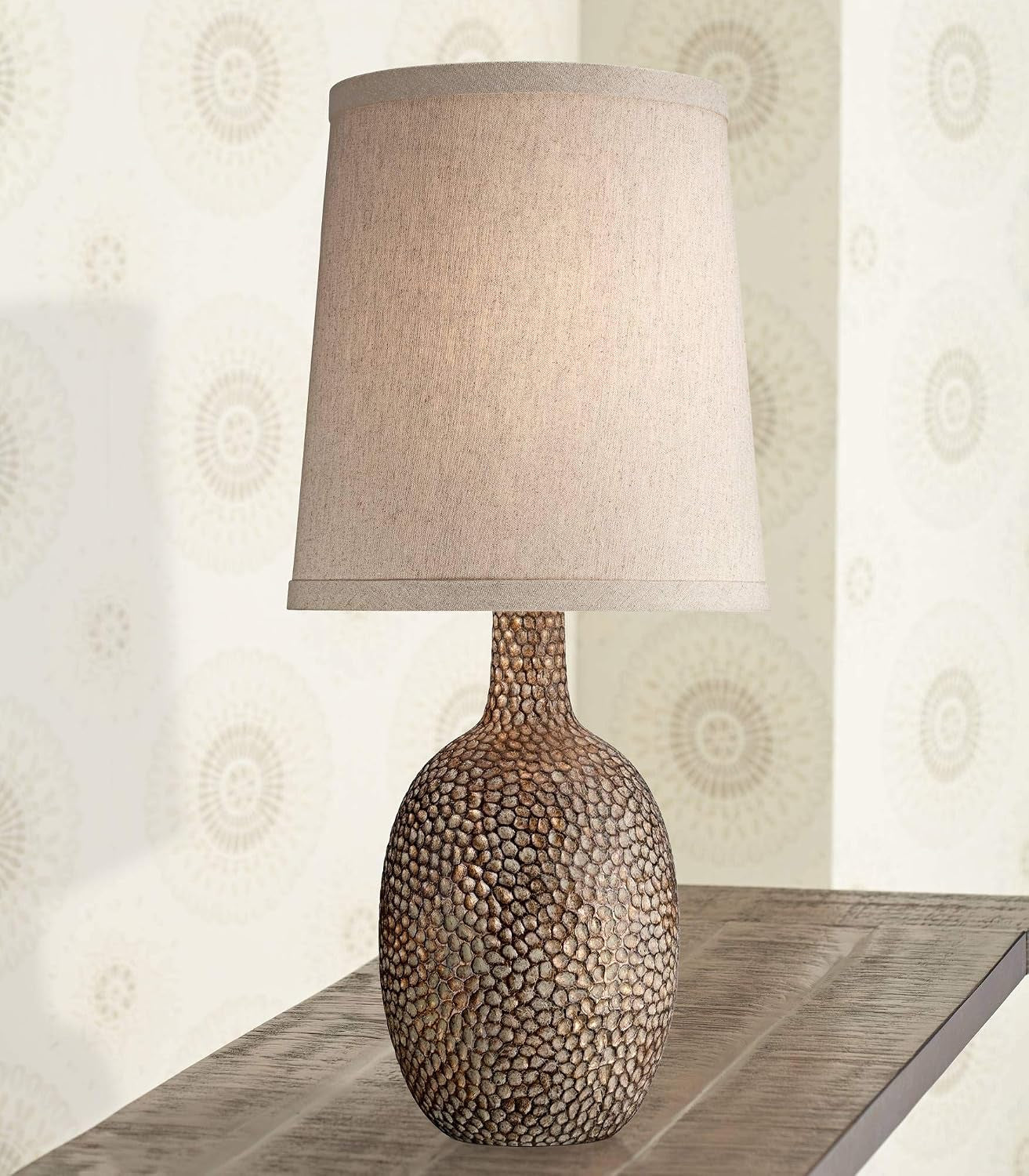 chalane-23-1-2-high-table-lamps-set-of-2-hammered-bronze-brown-farmhouse-natural-textured-rustic-antique-bedroom-living-room-house-bedside-nightstand-office-home-family-linen-shade