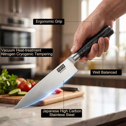 Chef Knife 8 Inch, Ultra Sharp Japanese Kitchen Knife Gift Box6