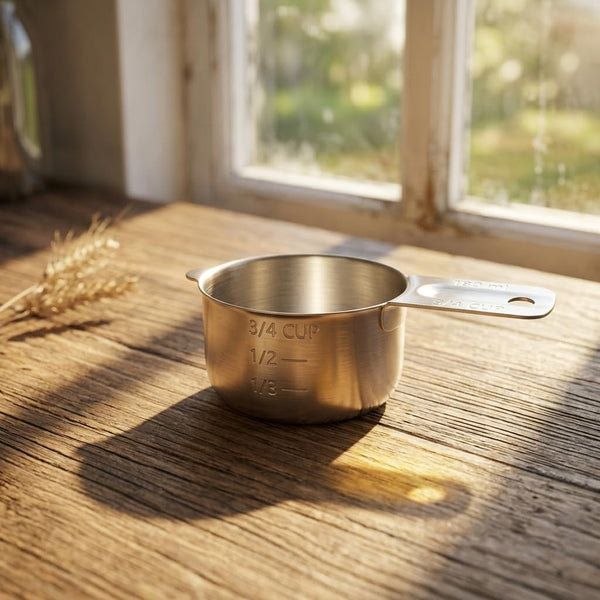 2 PCS Stainless Steel Metal Measuring Cups, 3/4 Cup9