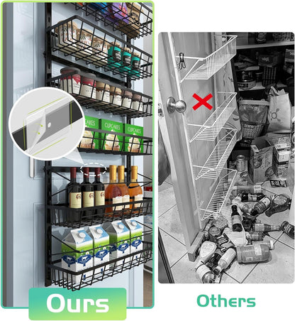 10-Tier over the Door Pantry Organizer, 2 in 1 Wall Mount & Hanging4